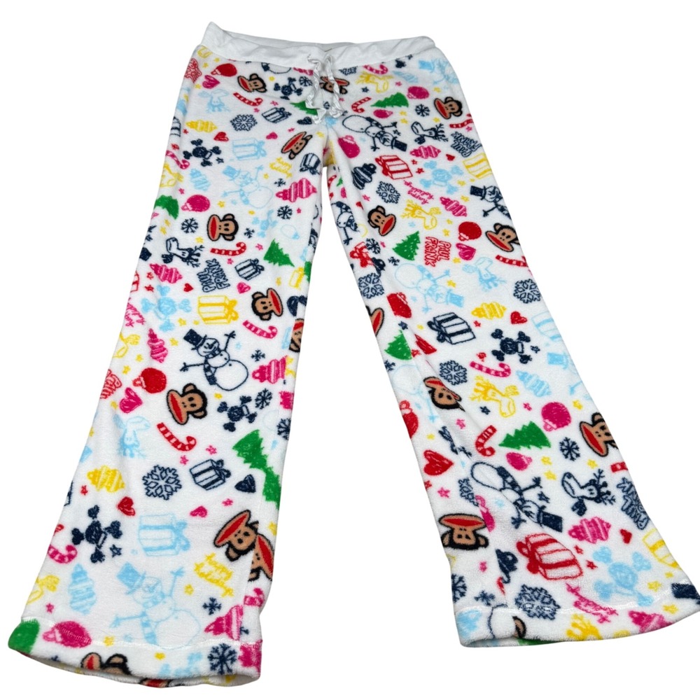 Paul Frank for Target Holiday Fleece Pajama Pants Julius Monkey White Large